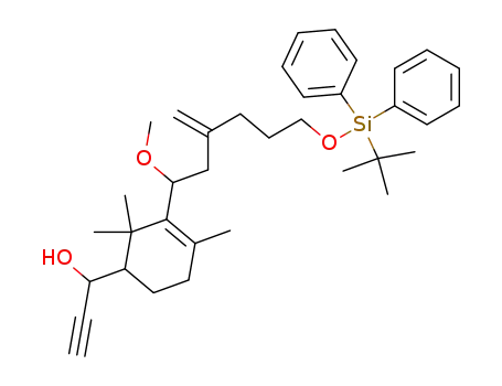 1-{3-[6-(tert-Butyl-diphenyl-silanyloxy)-1-methoxy-3-methylene-hexyl]-2,2,4-trimethyl-cyclohex-3-enyl}-prop-2-yn-1-ol