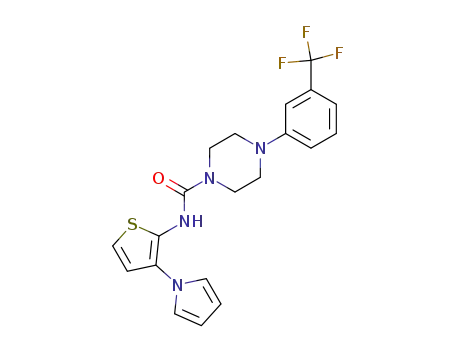 4-(3-Trifluoromethyl-phenyl)-piperazine-1-carboxylic acid (3-pyrrol-1-yl-thiophen-2-yl)-amide