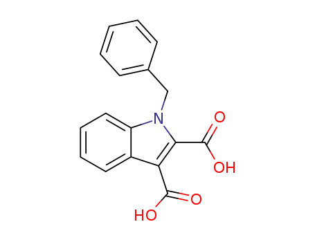 Molecular Structure of 121195-60-6 (1H-Indole-2,3-dicarboxylic acid, 1-(phenylmethyl)-)