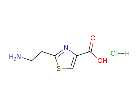 Molecular Structure of 126612-89-3 (4-Thiazolecarboxylic acid, 2-(2-aminoethyl)-, monohydrochloride)