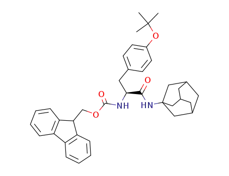 Molecular Structure of 194673-21-7 ((2S)-N-Adamantyl-3-[(4-tert-butoxy)phenyl]-2-(9-fluorenylmethoxycarbonylamino)propanamide)
