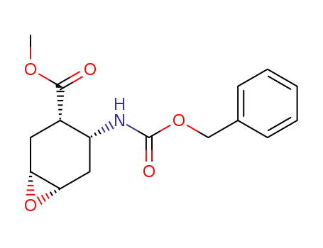 Molecular Structure of 124678-03-1 ((1R,3S,4R,6S)-4-Benzyloxycarbonylamino-7-oxa-bicyclo[4.1.0]heptane-3-carboxylic acid methyl ester)