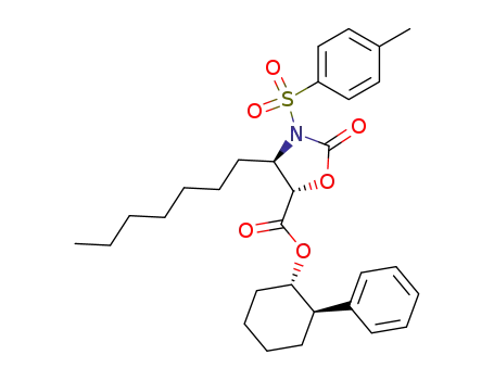 (4R,5S)-4-Heptyl-2-oxo-3-(toluene-4-sulfonyl)-oxazolidine-5-carboxylic acid (1S,2R)-2-phenyl-cyclohexyl ester