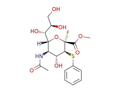 (2R,3S,4R,5R,6R)-5-Acetylamino-2-fluoro-4-hydroxy-3-phenylsulfanyl-6-((1R,2R)-1,2,3-trihydroxy-propyl)-tetrahydro-pyran-2-carboxylic acid methyl ester