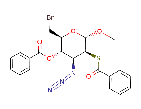 methyl 3-azido-4-O-benzoyl-2-S-benzoyl-6-bromo-3,6-dideoxy-α-D-mannopyranoside