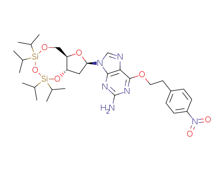 Guanosine,
2'-deoxy-3',5'-O-[1,1,3,3-tetrakis(1-methylethyl)-1,3-disiloxanediyl]-6-O-[
2-(4-nitrophenyl)ethyl]-
