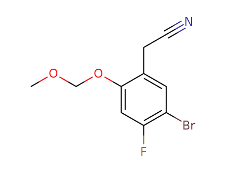 Molecular Structure of 162269-99-0 (Benzeneacetonitrile, 5-bromo-4-fluoro-2-(methoxymethoxy)-)