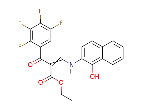 Ethyl 3-((1-Hydroxy(2-naphthyl))amino)-2-((2,3,4,5-tetrafluorophenyl)carbonyl)prop-2-enoate