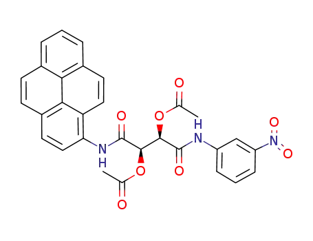 Acetic acid (1R,2R)-2-acetoxy-2-(3-nitro-phenylcarbamoyl)-1-(pyren-1-ylcarbamoyl)-ethyl ester