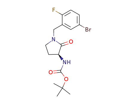 3-(S)-(tert-butoxycarbonylamino)-1-(5-bromo-2-fluorobenzyl)pyrrolidin-2-one