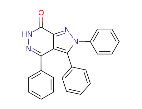 Molecular Structure of 63514-98-7 (7H-Pyrazolo[3,4-d]pyridazin-7-one, 2,6-dihydro-2,3,4-triphenyl-)