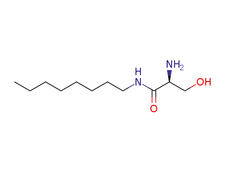 Molecular Structure of 154634-61-4 (Propanamide, 2-amino-3-hydroxy-N-octyl-, (2S)-)