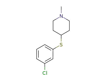 Molecular Structure of 223684-89-7 (4-<(3-Chlorophenyl)sulfanyl>-1-methylpiperidine)