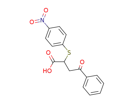 Molecular Structure of 607367-82-8 (3-benzoyl-2-<(p-nitrophenyl)thio>propionic acid)