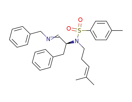 N-{(S)-1-[(E)-Benzylimino-methyl]-2-phenyl-ethyl}-4-methyl-N-(4-methyl-pent-3-enyl)-benzenesulfonamide