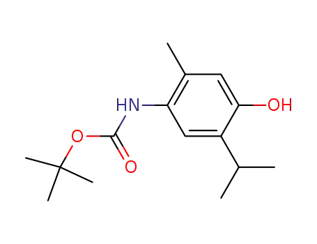 Molecular Structure of 185063-82-5 ((4-Hydroxy-5-isopropyl-2-methyl-phenyl)-carbamic acid tert-butyl ester)