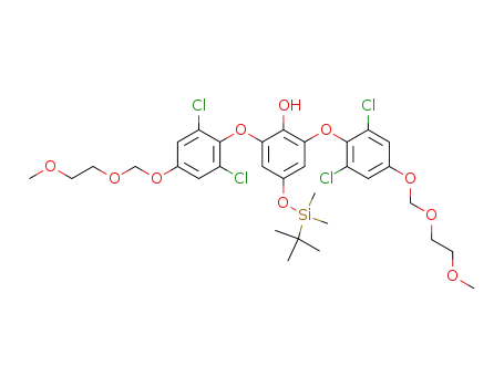 4-(tert-Butyl-dimethyl-silanyloxy)-2,6-bis-[2,6-dichloro-4-(2-methoxy-ethoxymethoxy)-phenoxy]-phenol