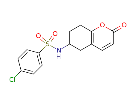 Molecular Structure of 165537-90-6 (Benzenesulfonamide,
4-chloro-N-(5,6,7,8-tetrahydro-2-oxo-2H-1-benzopyran-6-yl)-)