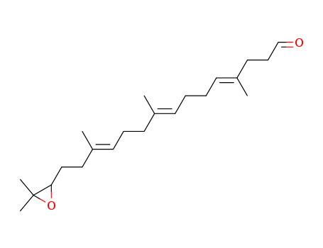 Molecular Structure of 118198-28-0 (4,8,12-Pentadecatrienal, 15-(3,3-dimethyloxiranyl)-4,9,13-trimethyl-,
(4E,8E,12E)-)