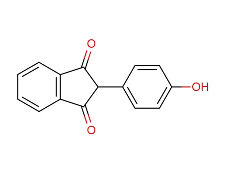 Molecular Structure of 1217-32-9 (2-(4-hydroxyphenyl)-1H-indene-1,3(2H)-dione)