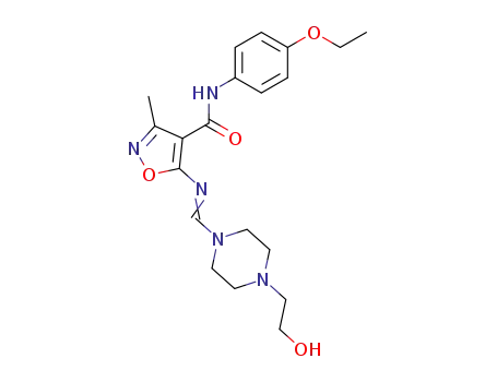 5-{[1-[4-(2-Hydroxy-ethyl)-piperazin-1-yl]-meth-(E)-ylidene]-amino}-3-methyl-isoxazole-4-carboxylic acid (4-ethoxy-phenyl)-amide