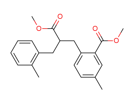 Molecular Structure of 183545-64-4 (3-(2-Methoxycarbonyl-4-methylphenyl)-2-(2-methylbenzyl)propansaeuremethylester)