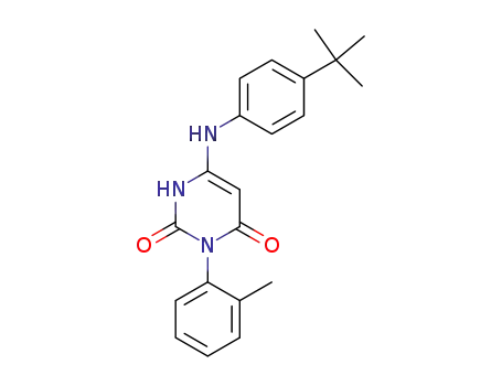 2,4(1H,3H)-Pyrimidinedione,
6-[[4-(1,1-dimethylethyl)phenyl]amino]-3-(2-methylphenyl)-