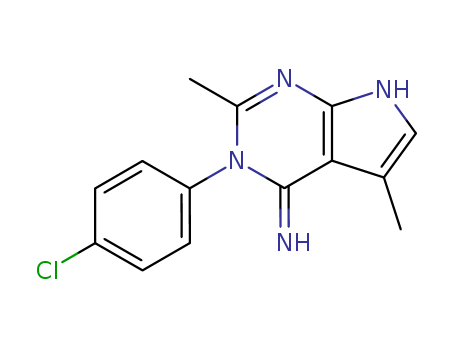 4-(4-chlorophenyl)-3,7-dimethyl-2,4,9-triazabicyclo[4.3.0]nona-2,5,7,9-tetraen-5-amine cas  88366-13-6