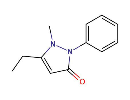 Molecular Structure of 109249-29-8 (3H-Pyrazol-3-one, 5-ethyl-1,2-dihydro-1-methyl-2-phenyl-)