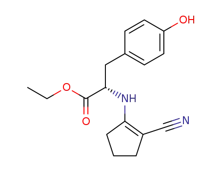 (S)-2-<N-(2'-cyanocyclopent-1'enyl)amino>-3-(4-hydroxyphenyl)propanoate d'ethyle