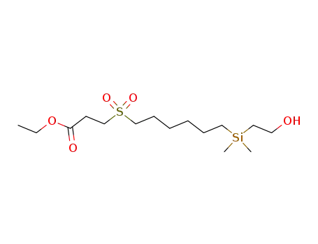 3-{6-[(2-Hydroxy-ethyl)-dimethyl-silanyl]-hexane-1-sulfonyl}-propionic acid ethyl ester