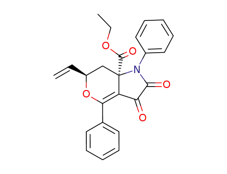 Pyrano[4,3-b]pyrrole-7a(1H)-carboxylic acid,
6-ethenyl-2,3,6,7-tetrahydro-2,3-dioxo-1,4-diphenyl-, ethyl ester, trans-