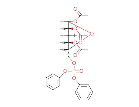 Molecular Structure of 118686-66-1 (1,2,4-tri-O-acetyl-3-deoxy-6-O-diphenylphosphoryl-D-glucopyranose)