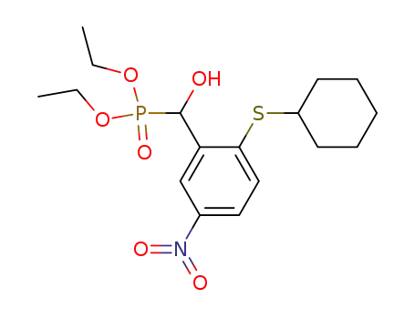 [(2-Cyclohexylsulfanyl-5-nitro-phenyl)-hydroxy-methyl]-phosphonic acid diethyl ester