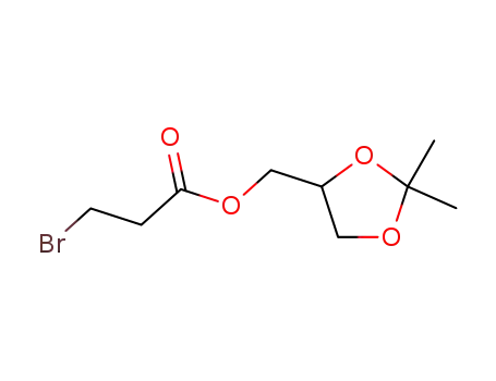 Molecular Structure of 73640-34-3 (Propanoic acid, 3-bromo-, (2,2-dimethyl-1,3-dioxolan-4-yl)methyl ester)