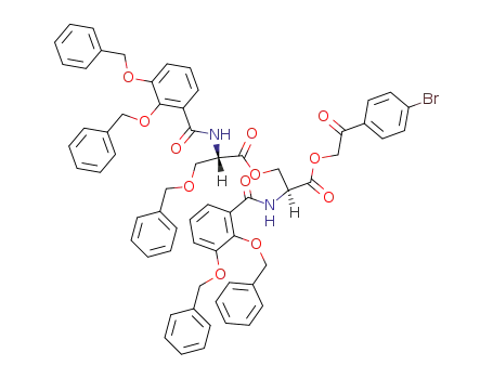 (S)-3-Benzyloxy-2-(2,3-bis-benzyloxy-benzoylamino)-propionic acid (S)-2-(2,3-bis-benzyloxy-benzoylamino)-2-[2-(4-bromo-phenyl)-2-oxo-ethoxycarbonyl]-ethyl ester