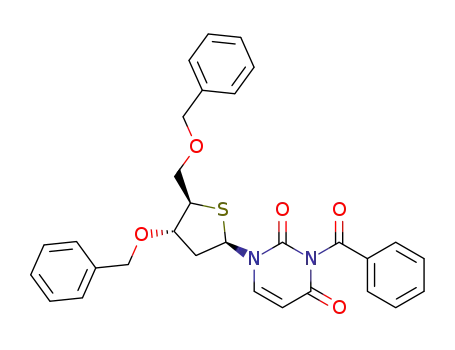 3-Benzoyl-1-((2R,4S,5R)-4-benzyloxy-5-benzyloxymethyl-tetrahydro-thiophen-2-yl)-1H-pyrimidine-2,4-dione