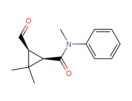 Molecular Structure of 194718-56-4 (Cyclopropanecarboxamide, 3-formyl-N,2,2-trimethyl-N-phenyl-,
(1R,3S)-)