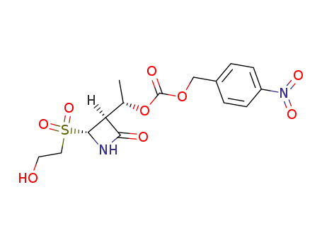 Molecular Structure of 121312-89-8 (erythro-trans-3-(α-p-nitrobenzyloxycarbonyloxyethyl)-4-(β-hydroxyethylsulfonyl)azetidin-2-one)