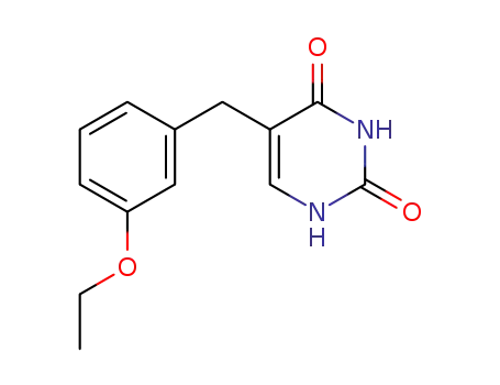 Molecular Structure of 28495-78-5 (5-(3-ethoxybenzyl)pyrimidine-2,4(1H,3H)-dione)