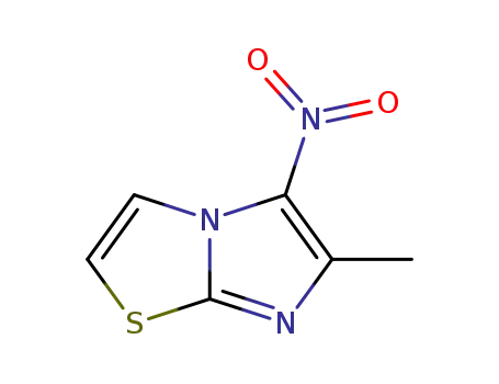 Molecular Structure of 62195-26-0 (Imidazo[2,1-b]thiazole, 6-methyl-5-nitro-)