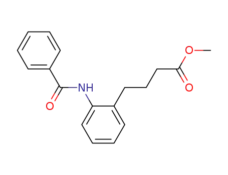 Molecular Structure of 182419-00-7 (4-(2-Benzoylamino-phenyl)-butyric acid methyl ester)