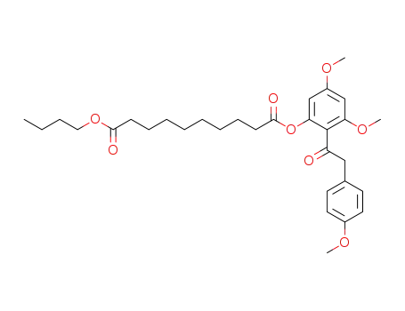 Molecular Structure of 218899-30-0 (Decanedioic acid butyl ester 3,5-dimethoxy-2-[2-(4-methoxy-phenyl)-acetyl]-phenyl ester)