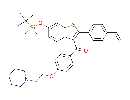 [6-(tert-Butyl-dimethyl-silanyloxy)-2-(4-vinyl-phenyl)-benzo[b]thiophen-3-yl]-[4-(2-piperidin-1-yl-ethoxy)-phenyl]-methanone