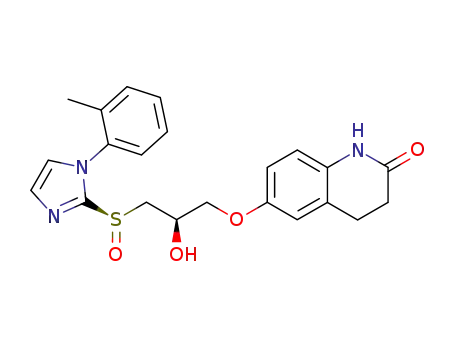 3,4-dihydro-6-<2(R)-hydroxy-3-<1-(2-methylphenyl)-2-imidazolyl>-(R)-sulfinylpropoxy>-2(1H)-quinolinone