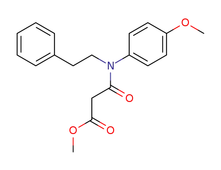 Molecular Structure of 142613-21-6 (Propanoic acid, 3-[(4-methoxyphenyl)(2-phenylethyl)amino]-3-oxo-,
methyl ester)