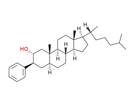Molecular Structure of 88446-82-6 (3β-Phenyl-5α-cholestan-2α-ol)