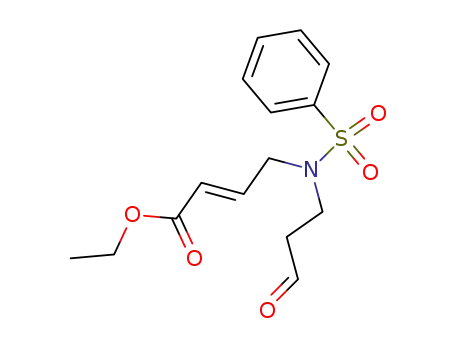 (E)-4-[Benzenesulfonyl-(3-oxo-propyl)-amino]-but-2-enoic acid ethyl ester