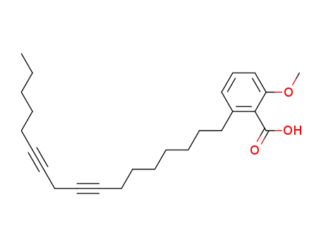 Molecular Structure of 173473-60-4 (6-(8,11-Heptadecadiynyl)-2-methoxybenzoic acid)
