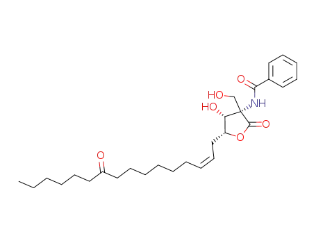 N-[(3S,4R,5R)-4-Hydroxy-3-hydroxymethyl-2-oxo-5-((Z)-10-oxo-hexadec-2-enyl)-tetrahydro-furan-3-yl]-benzamide